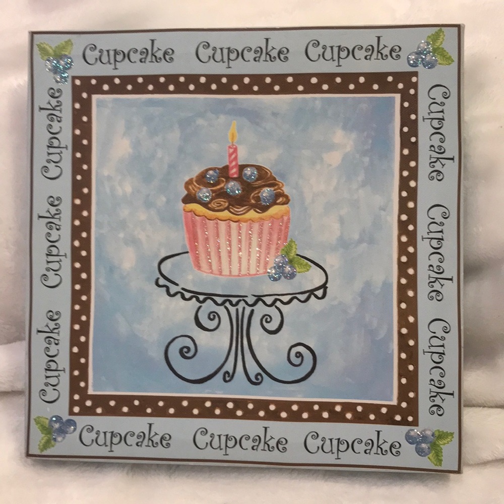 Cupcake printed beautiful wall art home decor